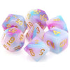 TMG Dice I Feel Pretty Purple/Blue Jade Opaque 7 Dice Set